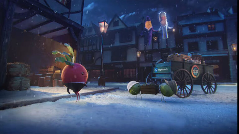 Kevin the Carrot Meets Ebanana Scrooge in Psyop’s Aldi Holiday Spot
