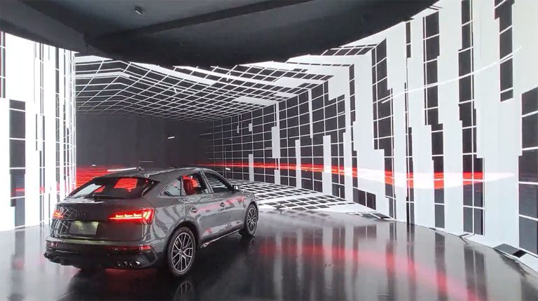 Drive an Audi Deep Into Raven Kwok’s “Spacewarp” Art Installation
