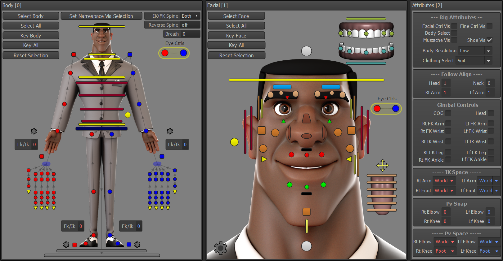 Image of Darius' face with GUI picker options highlighted