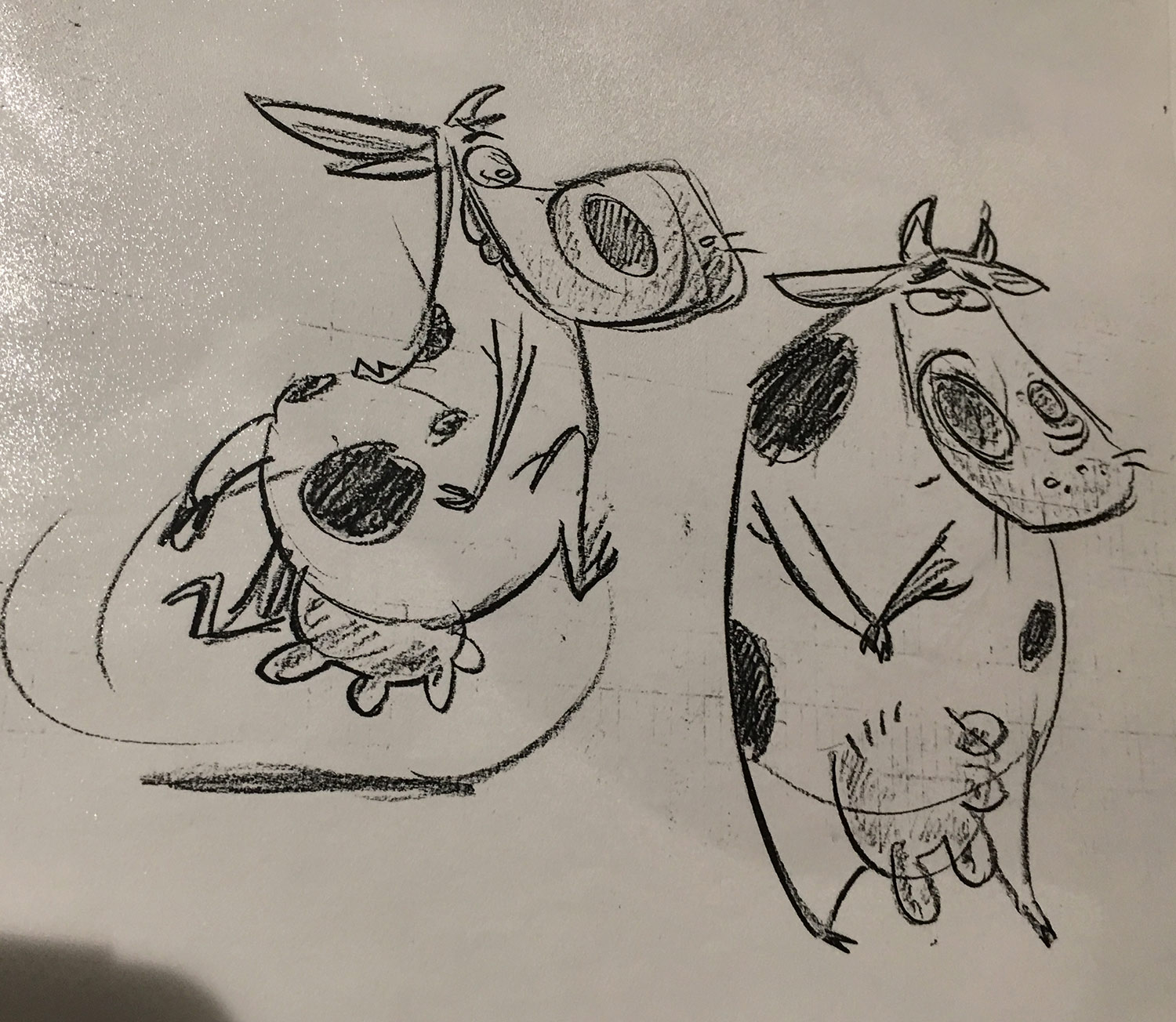 Early Cow development sketches
